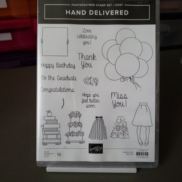 Stampin' Up! 'HAND DELIVERED' Photopolymer Stamp Set (Used) - Picture 1 of 5